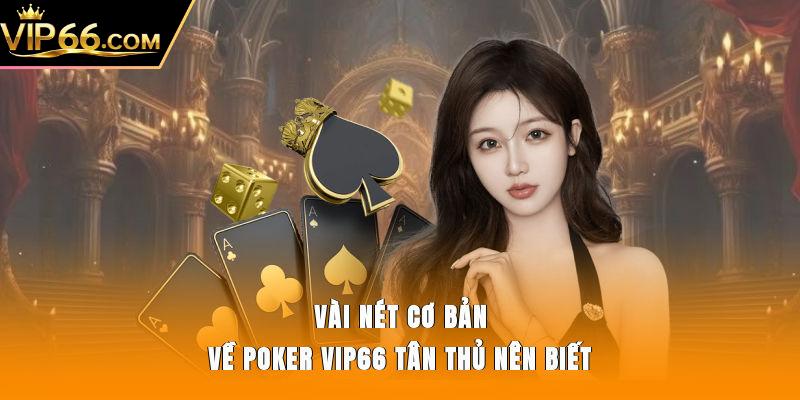 Vài nét cơ bản về Poker Vip66 tân thủ nên biết